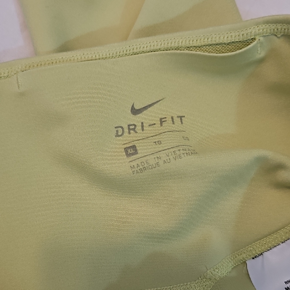 Nike Dri-fit Neon Yellow Leggings, Womens XL Activewear Stretch - Picture 4 of 7